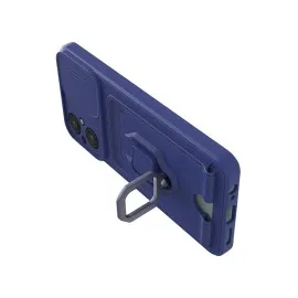 Newface Xiaomi Poco M5 Kılıf Zuma Kartvizitli Yüzüklü Silikon - Lacivert