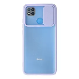 Newface Xiaomi Redmi 9C Kılıf Palm Buzlu Kamera Sürgülü Silikon - Lila