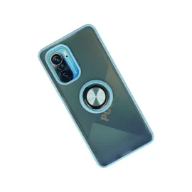 Newface Xiaomi Redmi K40 Kılıf Montreal Yüzüklü Silikon Kapak - Buz Mavi