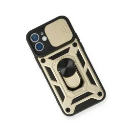 Newface Iphone 12 Mini Kılıf Pars Lens Yüzüklü Silikon - Gold