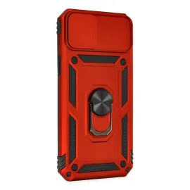 Newface Iphone 14 Plus Kılıf Pars Lens Yüzüklü Silikon - Kırmızı