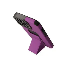 Newface Iphone 14 Pro Kılıf Mega Standlı Silikon - Mor