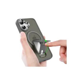 Newface Iphone 16 Plus Kılıf Tork Magsafe Standlı Kapak - Siyah