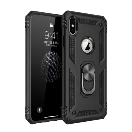 Newface Iphone Xs Max Kılıf Sofya Yüzüklü Silikon Kapak - Siyah