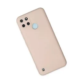 Newface Realme C25Y Kılıf Nano Içi Kadife Silikon - Pudra