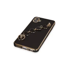 Newface Samsung Galaxy A04E Kılıf Esila Silikon - Siyah