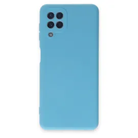 Newface Samsung Galaxy A22 Kılıf Nano Içi Kadife Silikon - Mavi