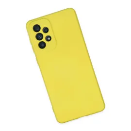 Newface Samsung Galaxy A23 4G Kılıf Nano Içi Kadife Silikon - Sarı