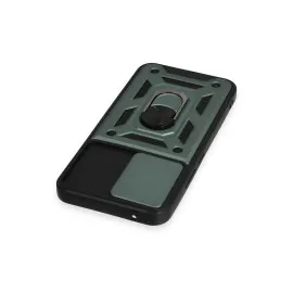 Newface Samsung Galaxy A54 5G Kılıf Pars Lens Yüzüklü Silikon - Yeşil