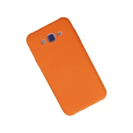 Newface Samsung Galaxy J7 Kılıf Nano Içi Kadife Silikon - Turuncu