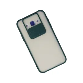 Newface Samsung Galaxy J7 Kılıf Palm Buzlu Kamera Sürgülü Silikon - Yeşil