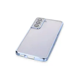 Newface Samsung Galaxy S21 Fe Kılıf Razer Lensli Silikon - Açık Mavi