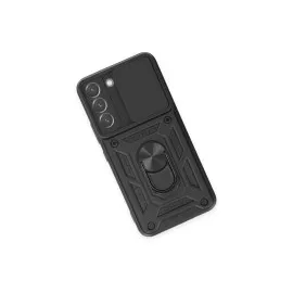 Newface Samsung Galaxy S24 Kılıf Pars Lens Yüzüklü Silikon - Siyah