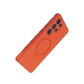 Newface Samsung Galaxy S24 Ultra Regal Magsafe Standlı Kapak - Turuncu