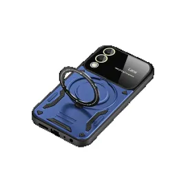 Newface Samsung Galaxy S25 Fe Kılıf Joy Lens Standlı Kapak - Lacivert