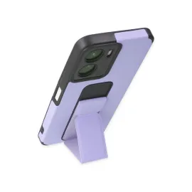 Newface Vivo Y16 Kılıf Mega Standlı Silikon - Lila