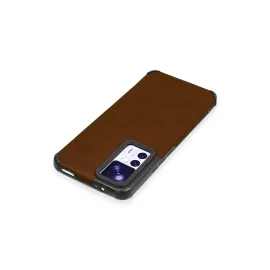 Newface Xiaomi Mi 12T Kılıf Loop Deri Silikon - Kahverengi