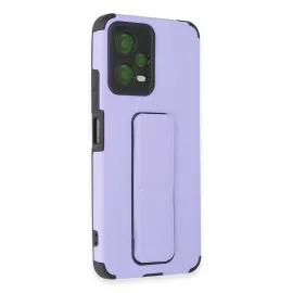 Newface Xiaomi Poco X5 5G Kılıf Mega Standlı Silikon - Lila