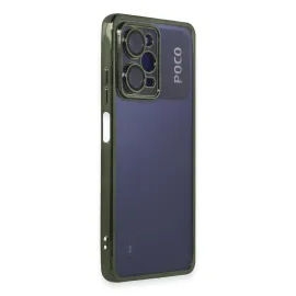 Newface Xiaomi Poco X5 Pro 5G Kılıf Razer Lensli Silikon - Yeşil