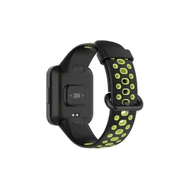 Newface Xiaomi Redmi Watch 2 Spor Delikli Kordon - Siyah-Yeşil
