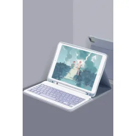 Newface iPad 10.2 (9.nesil) Kılıf KC01 Smart Klavyeli Tablet Kılıfı - Lacivert