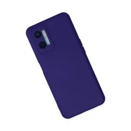 Newface Oppo A96 Kılıf Nano Içi Kadife Silikon - Mor