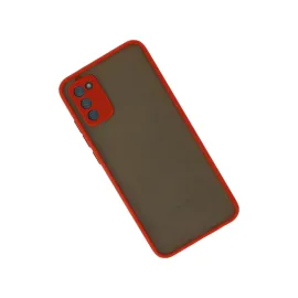 Newface Samsung Galaxy A03S Kılıf Montreal Silikon Kapak - Kırmızı