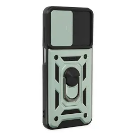 Newface Samsung Galaxy A04S Kılıf Pars Lens Yüzüklü Silikon - Yeşil