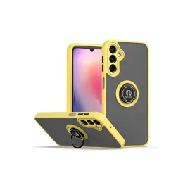 Newface Samsung Galaxy A05S Kılıf Montreal Yüzüklü Silikon Kapak - Sarı