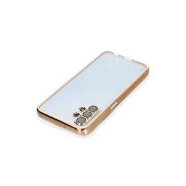 Newface Samsung Galaxy A13 4G Kılıf Razer Lensli Silikon - Gold