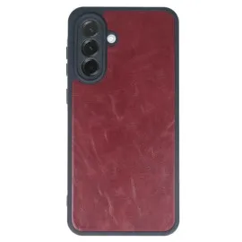 Newface Samsung Galaxy A15 4G Kılıf Aras Deri Kapak - Bordo