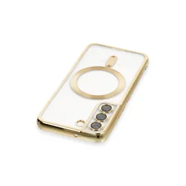 Newface Samsung Galaxy S22 Kılıf Kross Magneticsafe Kapak - Gold