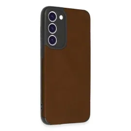 Newface Samsung Galaxy S23 Plus Kılıf Loop Deri Silikon - Kahverengi
