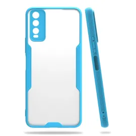 Newface Vivo Y11S Kılıf Platin Silikon - Mavi