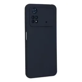 Newface Xiaomi Poco M4 Pro 4G Kılıf Nano Içi Kadife Silikon - Lacivert