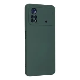 Newface Xiaomi Poco X4 Pro 5G Kılıf Nano Içi Kadife Silikon - Koyu Yeşil