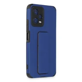 Newface Xiaomi Poco X5 5G Kılıf Mega Standlı Silikon - Mavi