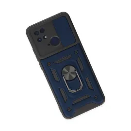 Newface Xiaomi Redmi 10C Kılıf Pars Lens Yüzüklü Silikon - Lacivert