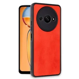 Newface Xiaomi Redmi A3 4G Kılıf Aras Deri Kapak - Kırmızı