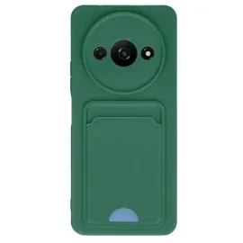 Newface Xiaomi Redmi A3 4G Kılıf Kelvin Kartvizitli Silikon - Koyu Yeşil