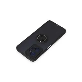 Newface Xiaomi Redmi Note 12 4G Kılıf Montreal Yüzüklü Silikon Kapak - Siyah