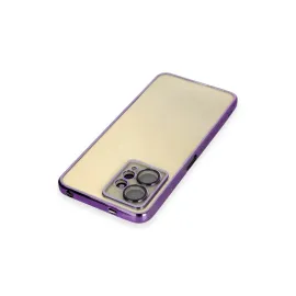 Newface Xiaomi Redmi Note 12 4G Kılıf Razer Lensli Silikon - Mor