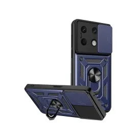 Newface Xiaomi Redmi Note 13 4G Kılıf Pars Lens Yüzüklü Silikon - Lacivert