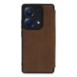 Newface Xiaomi Redmi Note 13 Pro 4G Kılıf Flip Cover - Taba