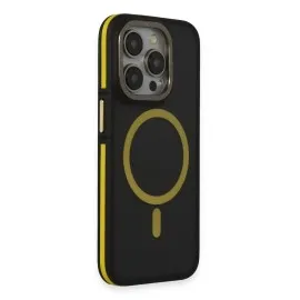 Joko Iphone 14 Pro Kılıf Rocky Magsafe Kapak - Siyah-Sarı