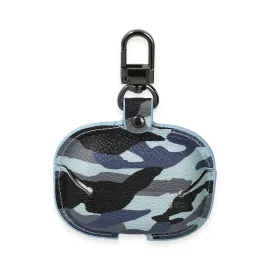 Newface Airpods 3 (3.nesil) Çanta Kamuflaj Deri Kılıf - Mavi