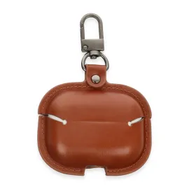 Newface Airpods Pro 2 (2.nesil) Çanta Deri Kılıf - Taba