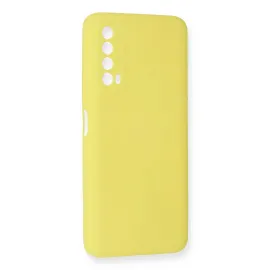 Newface Huawei P Smart 2021 Kılıf Nano Içi Kadife Silikon - Sarı