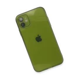 Newface Iphone 12 Kılıf Fly Lens Silikon - Yeşil