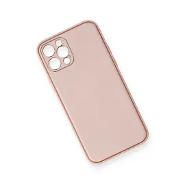 Newface Iphone 12 Pro Kılıf Coco Deri Silikon Kapak - Pembe